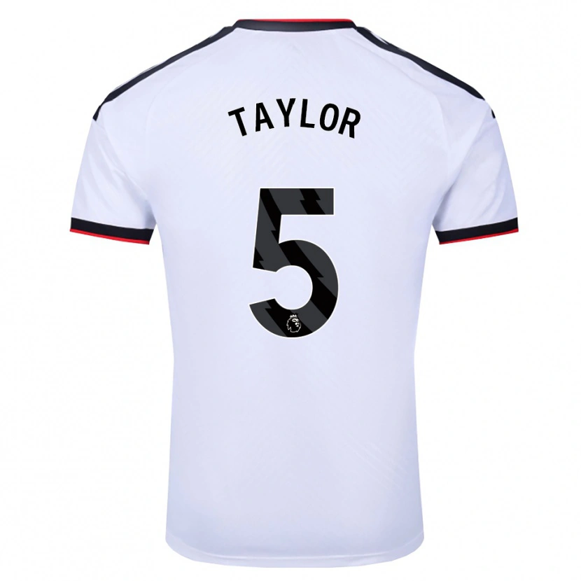 Danxen Homem Camisola Archie Taylor #5 Branco Preto Vermelho Principal 2026/27 Camisa Brasil