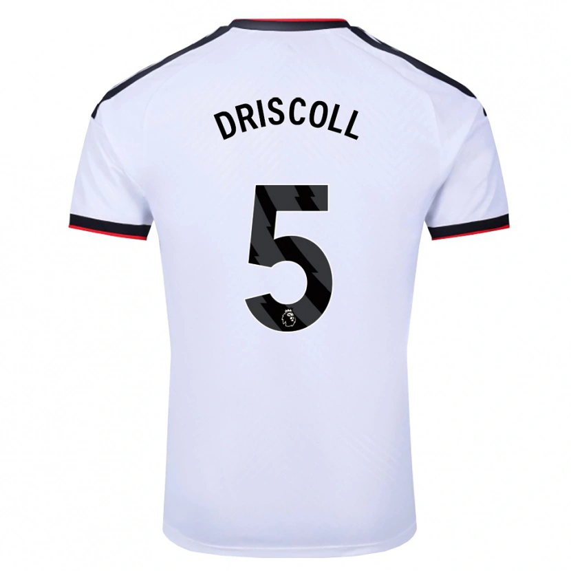 Danxen Homem Camisola Teddy Driscoll #5 Branco Preto Vermelho Principal 2026/27 Camisa Brasil