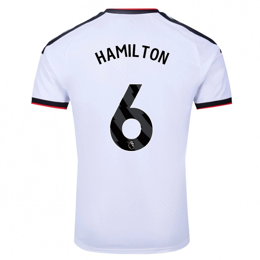 Danxen Homem Camisola Leo Hamilton #6 Branco Preto Vermelho Principal 2026/27 Camisa Brasil