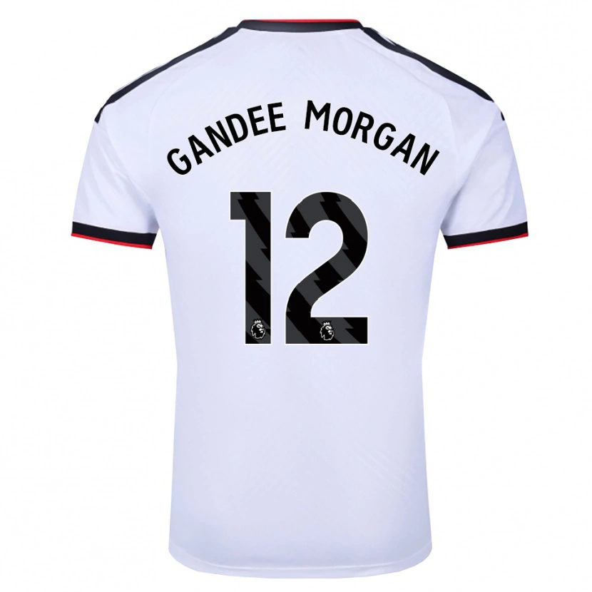 Danxen Homem Camisola Stella Gandee Morgan #12 Branco Preto Vermelho Principal 2026/27 Camisa Brasil