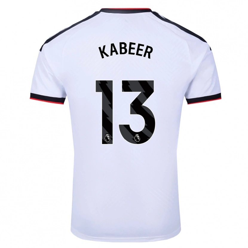 Danxen Homem Camisola Eric Kabeer #13 Branco Preto Vermelho Principal 2026/27 Camisa Brasil