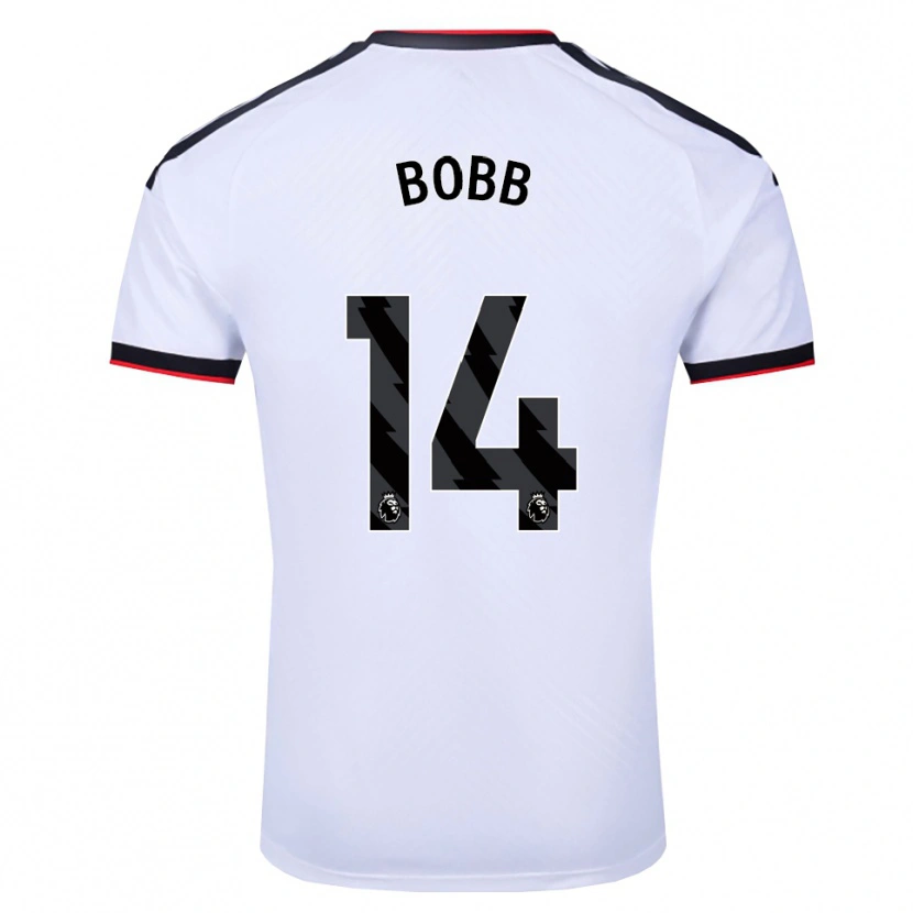 Danxen Homem Camisola Oscar Bobb #14 Branco Preto Vermelho Principal 2026/27 Camisa Brasil
