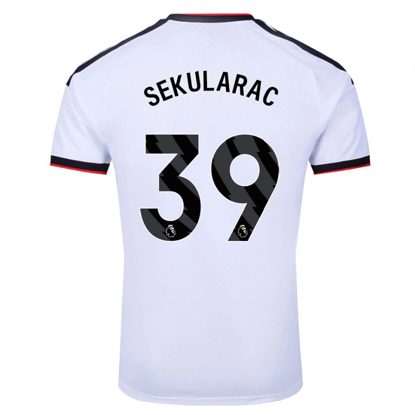 Danxen Homem Camisola Kristian Sekularac #39 Branco Preto Vermelho Principal 2026/27 Camisa Brasil
