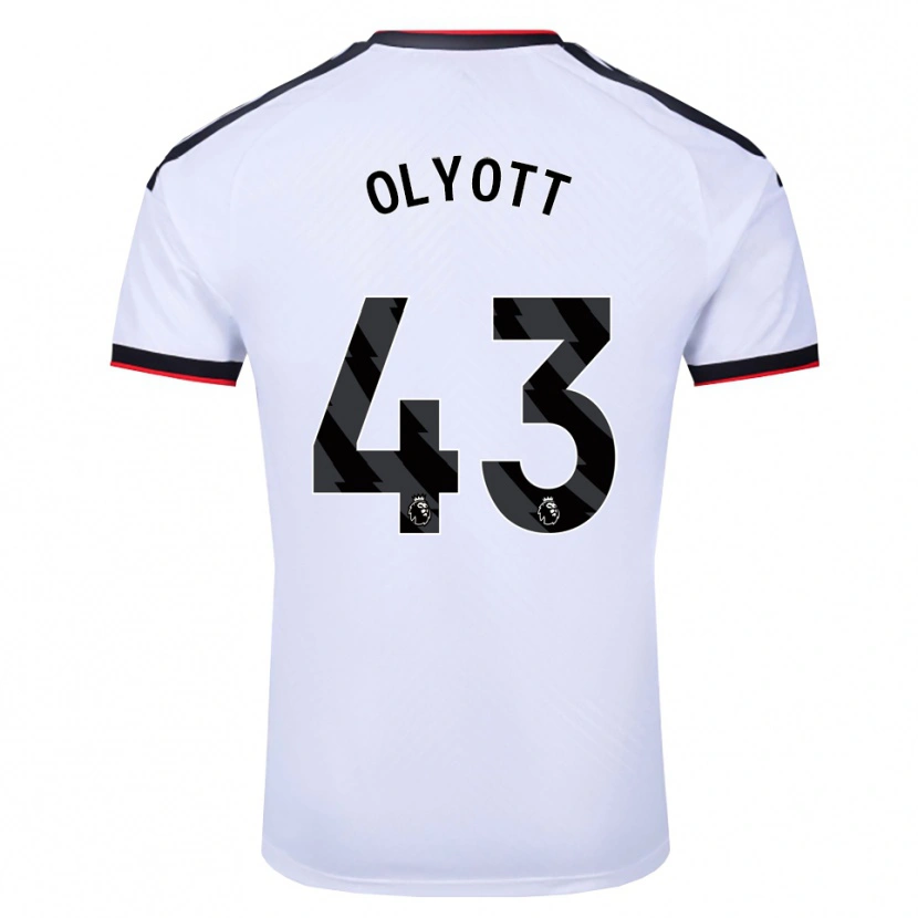 Danxen Homem Camisola Tom Olyott #43 Branco Preto Vermelho Principal 2026/27 Camisa Brasil