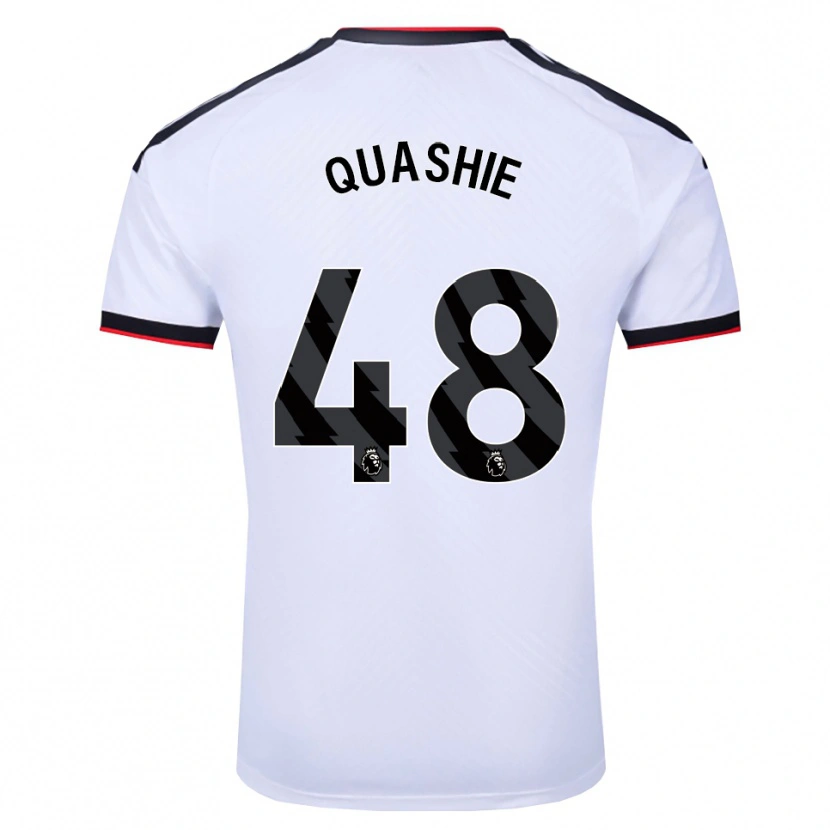 Danxen Homem Camisola Jayden Quashie #48 Branco Preto Vermelho Principal 2026/27 Camisa Brasil