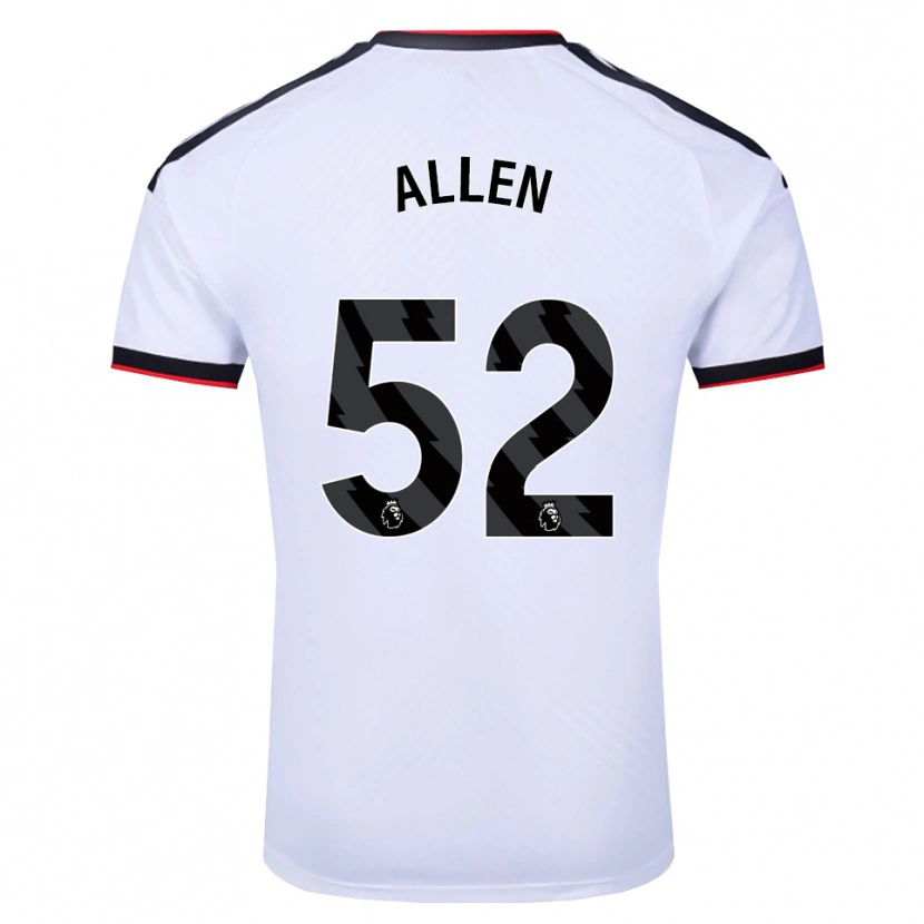 Danxen Homem Camisola Michael Allen #52 Branco Preto Vermelho Principal 2026/27 Camisa Brasil