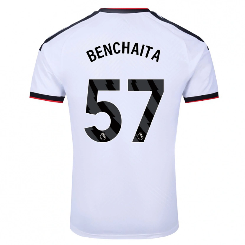 Danxen Homem Camisola Nazim Benchaita #57 Branco Preto Vermelho Principal 2026/27 Camisa Brasil