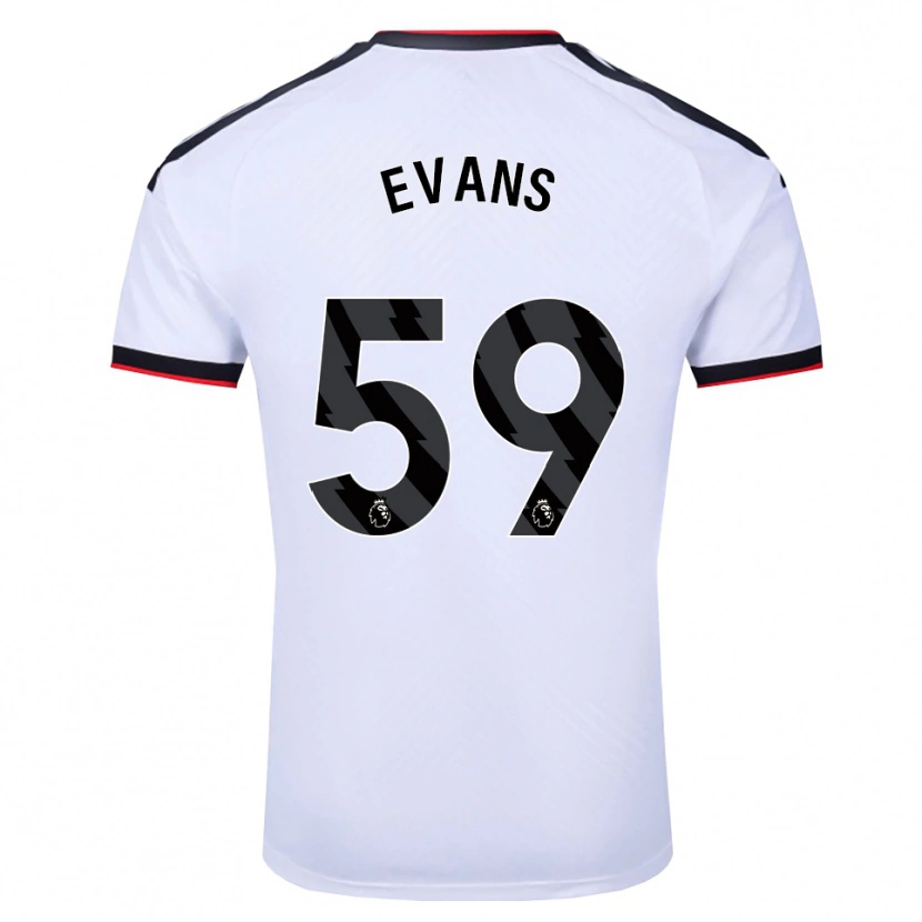 Danxen Homem Camisola Aidan Evans #59 Branco Preto Vermelho Principal 2026/27 Camisa Brasil