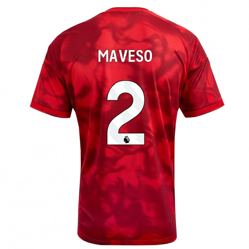 Danxen Homem Camisola Jaydon Maveso #2 Crimson Branco Principal 2026/27 Camisa Brasil