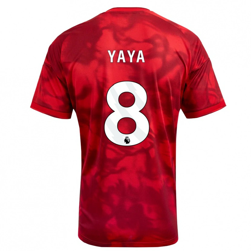 Danxen Homem Camisola Cherif Yaya #8 Crimson Branco Principal 2026/27 Camisa Brasil