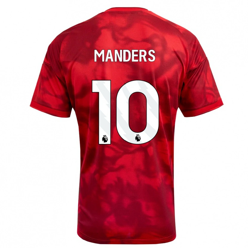 Danxen Homem Camisola Holly Manders #10 Crimson Branco Principal 2026/27 Camisa Brasil