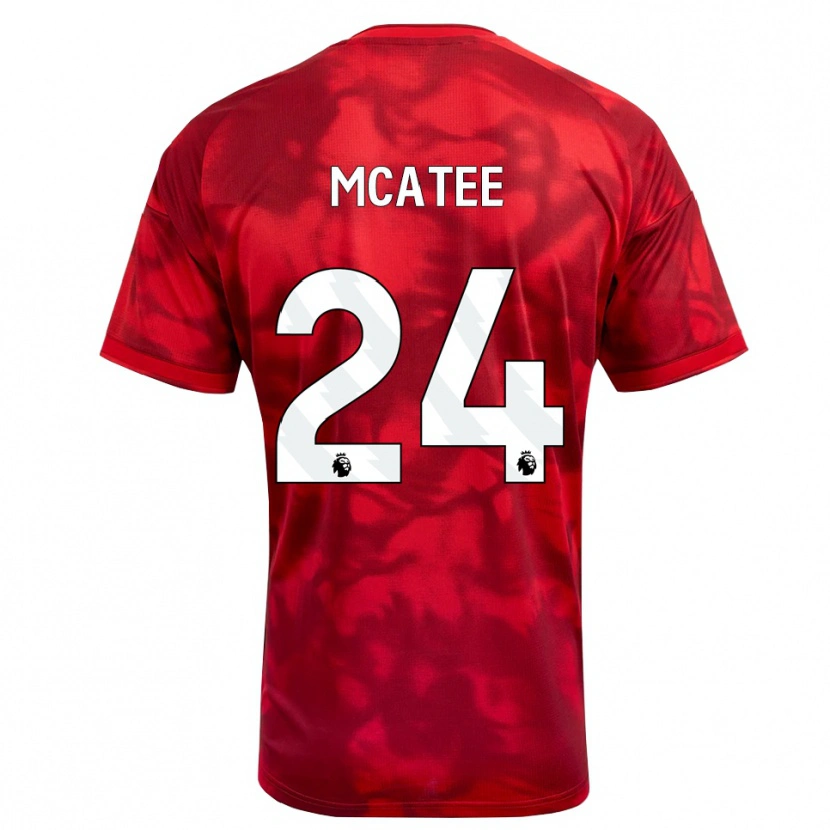 Danxen Homem Camisola James Mcatee #24 Crimson Branco Principal 2026/27 Camisa Brasil
