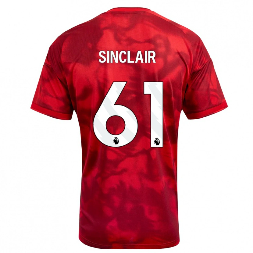 Danxen Homem Camisola Jimmy Sinclair #61 Crimson Branco Principal 2026/27 Camisa Brasil