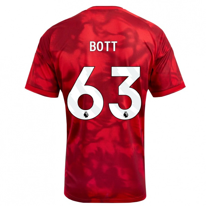 Danxen Homem Camisola Aaron Bott #63 Crimson Branco Principal 2026/27 Camisa Brasil