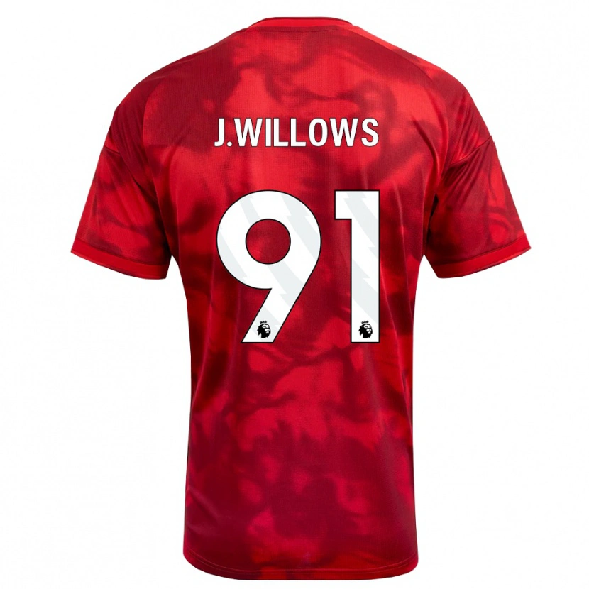 Danxen Homem Camisola Jordan Willows #91 Crimson Branco Principal 2026/27 Camisa Brasil