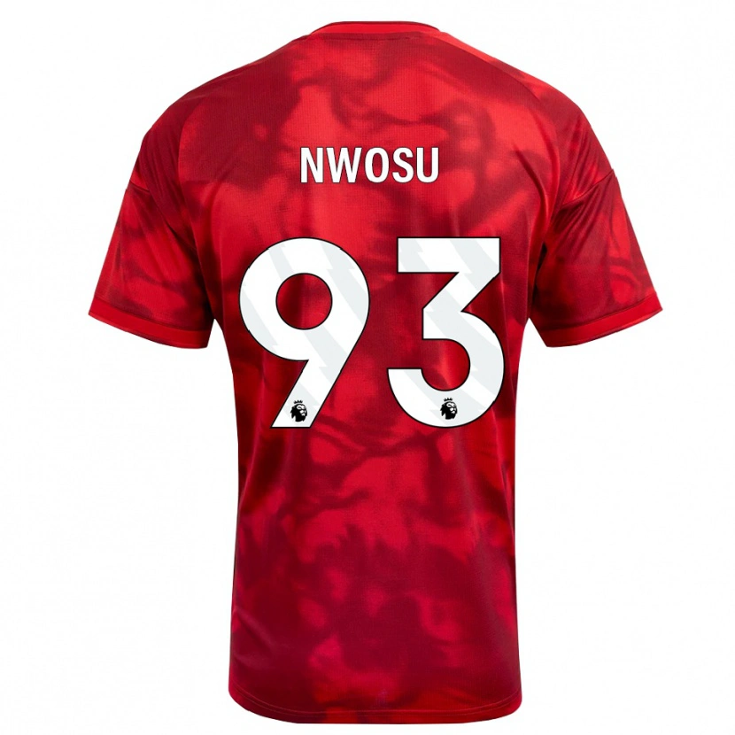 Danxen Homem Camisola Chinaza Nwosu #93 Crimson Branco Principal 2026/27 Camisa Brasil