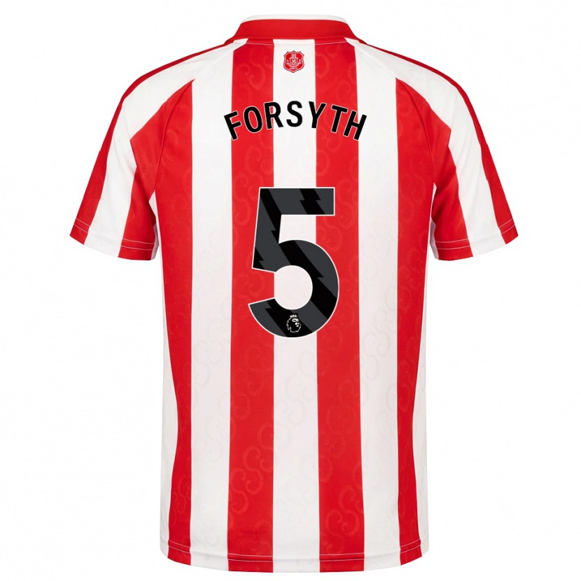 Danxen Homem Camisola Charlie Hamilton-Forsyth #5 Vermelho Branco Preto Principal 2026/27 Camisa Brasil