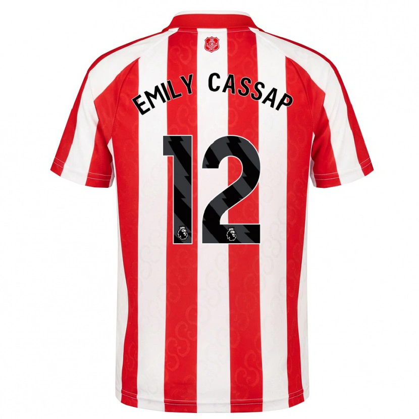Danxen Homem Camisola Emily Cassap #12 Vermelho Branco Preto Principal 2026/27 Camisa Brasil
