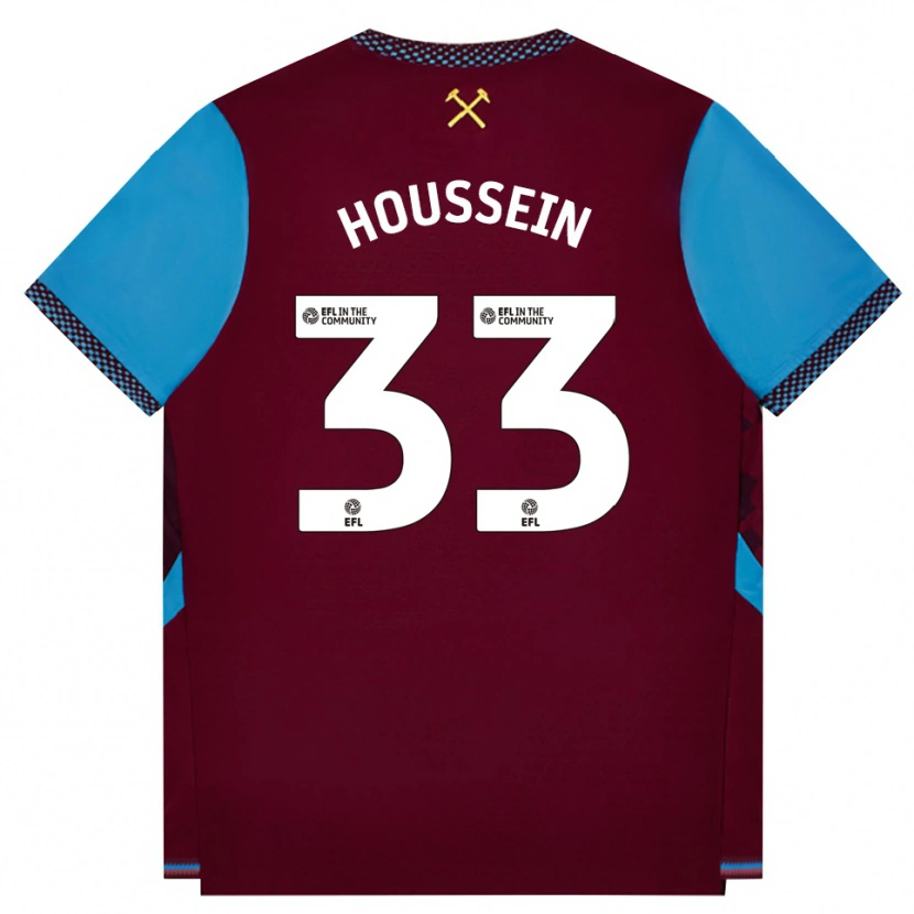 Danxen Homem Camisola Halle Houssein #33 Borgonha Cornflowerblue Principal 2026/27 Camisa Brasil