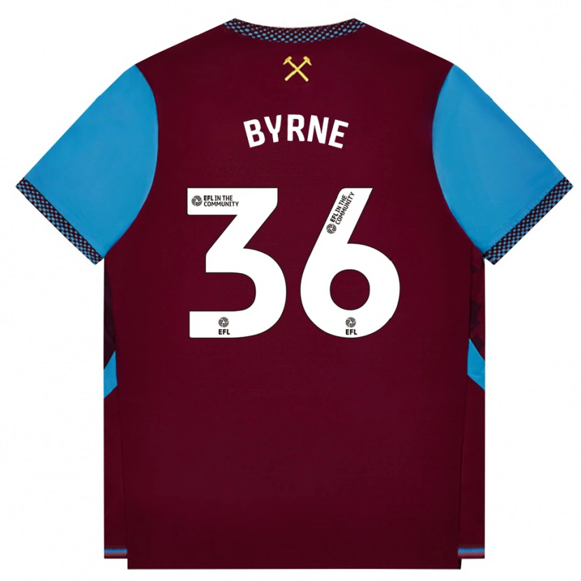 Danxen Homem Camisola Reece Byrne #36 Borgonha Cornflowerblue Principal 2026/27 Camisa Brasil