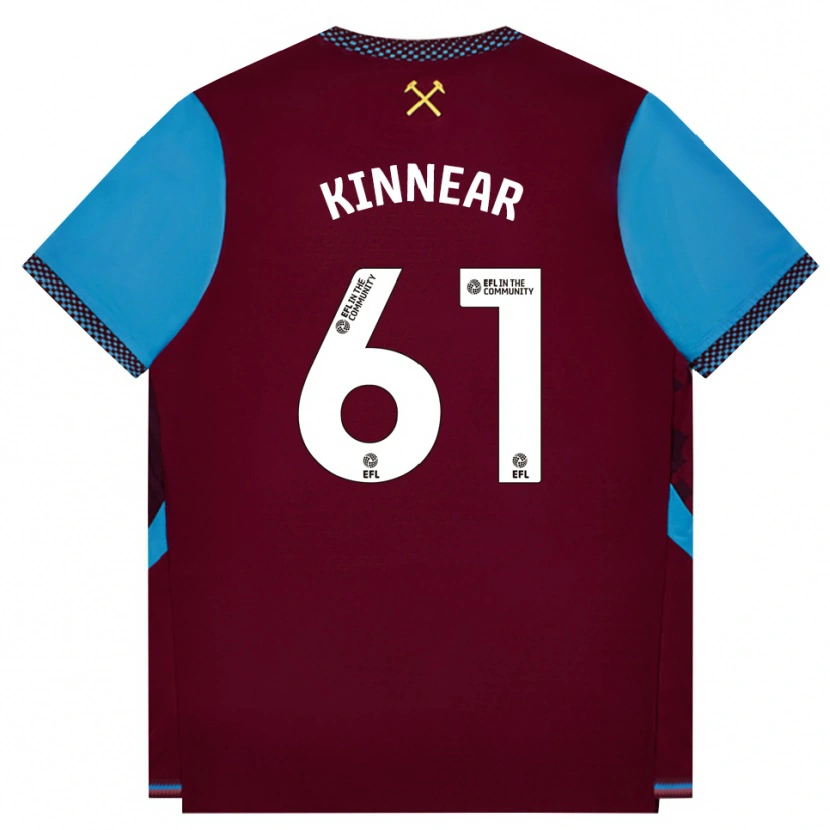 Danxen Homem Camisola Brian Kinnear #61 Borgonha Cornflowerblue Principal 2026/27 Camisa Brasil