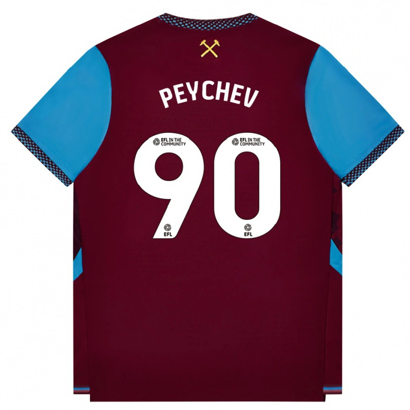 Danxen Homem Camisola Martin Peychev #90 Borgonha Cornflowerblue Principal 2026/27 Camisa Brasil