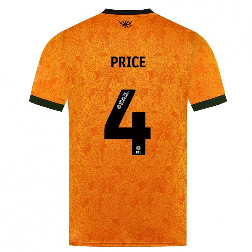 Danxen Homem Camisola Anna Price #4 Laranja Preto Principal 2026/27 Camisa Brasil