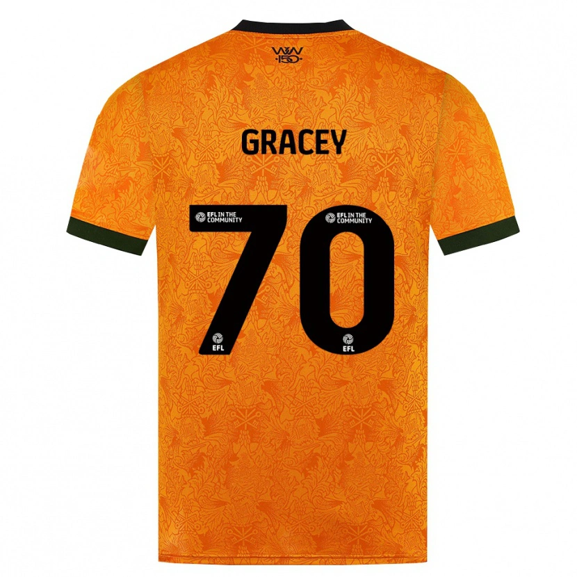 Danxen Homem Camisola Josh Gracey #70 Laranja Preto Principal 2026/27 Camisa Brasil