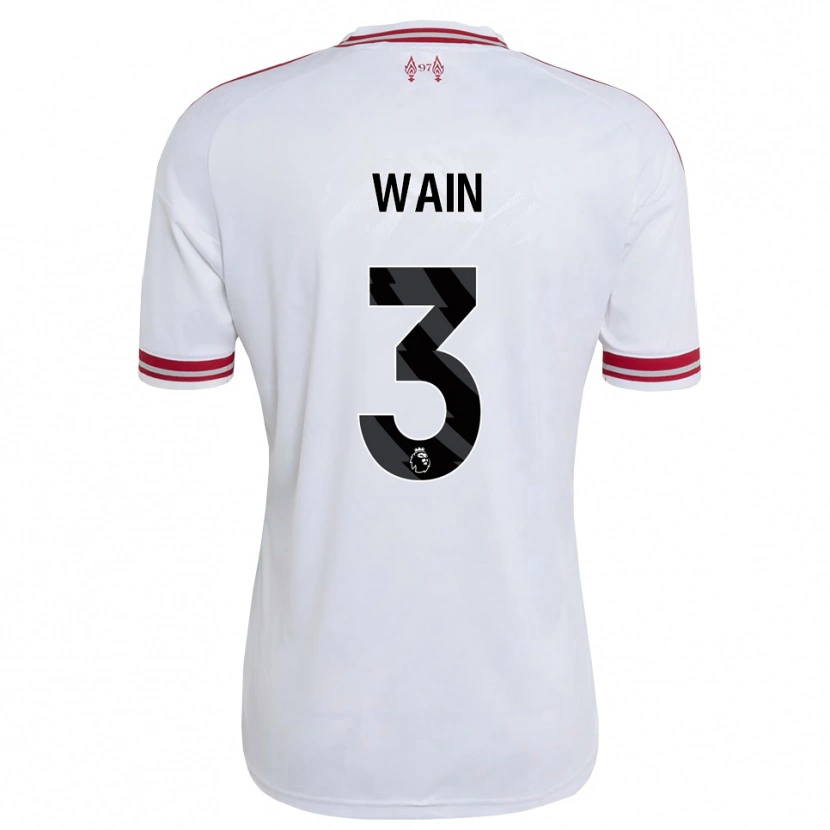 Danxen Homem Camisola Cian Wain #3 Vermelho Branco Alternativa 2026/27 Camisa Brasil