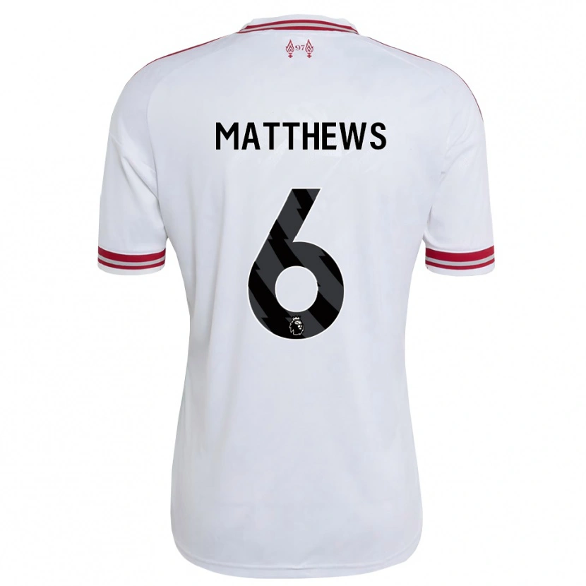 Danxen Homem Camisola Jasmine Matthews #6 Vermelho Branco Alternativa 2026/27 Camisa Brasil
