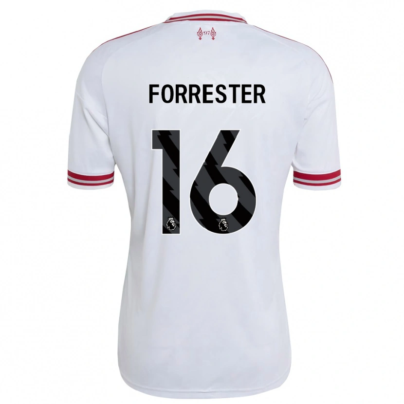 Danxen Homem Camisola La'more Lee Forrester #16 Vermelho Branco Alternativa 2026/27 Camisa Brasil
