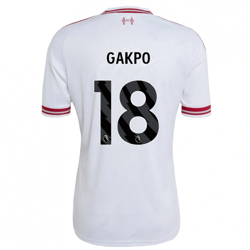 Danxen Homem Camisola Cody Gakpo #18 Vermelho Branco Alternativa 2026/27 Camisa Brasil