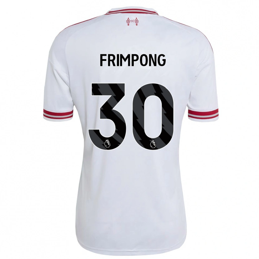 Danxen Homem Camisola Jeremie Frimpong #30 Vermelho Branco Alternativa 2026/27 Camisa Brasil