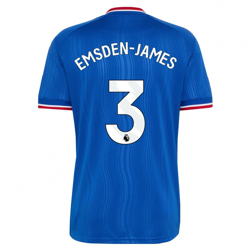 Danxen Homem Camisola Harley Emsden-James #3 Azul Branco Vermelho Alternativa 2026/27 Camisa Brasil