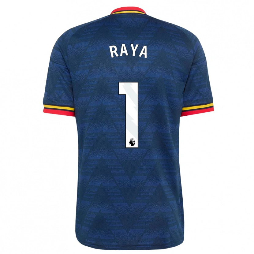 Danxen Homem Camisola David Raya #1 Midnightblue Amarelo Vermelho Alternativa 2026/27 Camisa Brasil