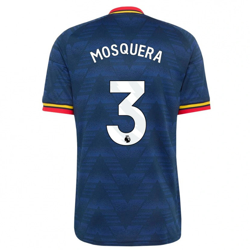 Danxen Homem Camisola Cristhian Mosquera #3 Midnightblue Amarelo Vermelho Alternativa 2026/27 Camisa Brasil