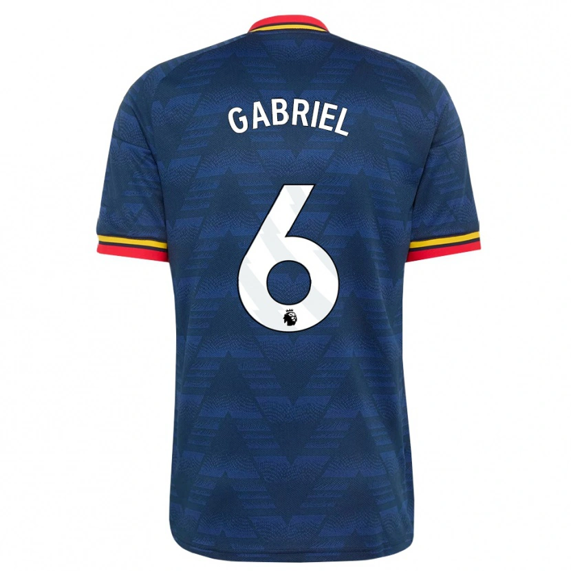 Danxen Homem Camisola Gabriel Magalhães #6 Midnightblue Amarelo Vermelho Alternativa 2026/27 Camisa Brasil