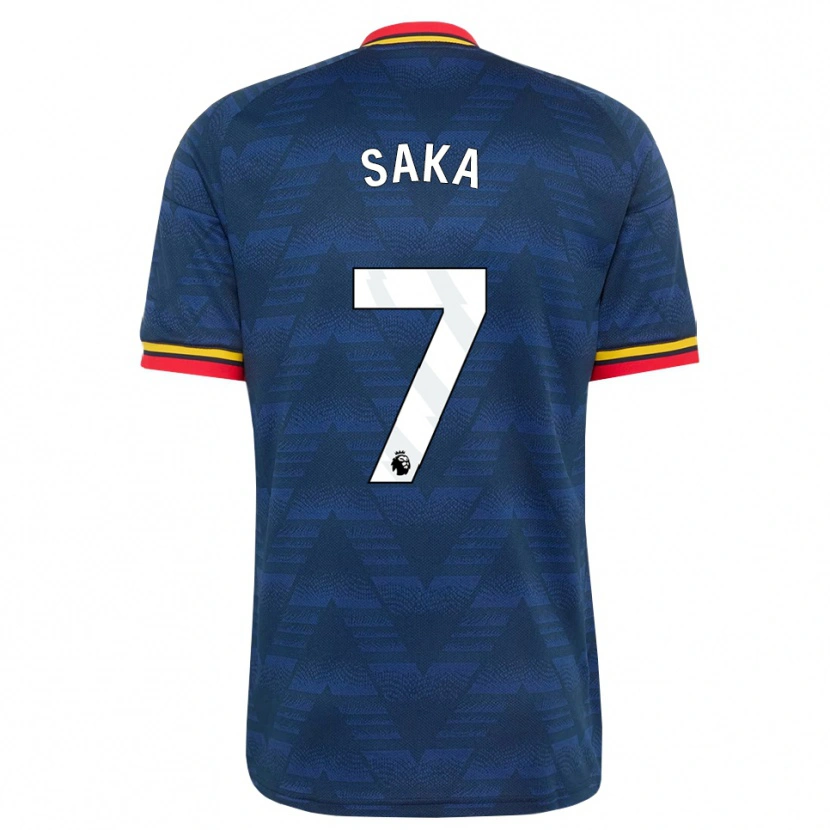 Danxen Homem Camisola Bukayo Saka #7 Midnightblue Amarelo Vermelho Alternativa 2026/27 Camisa Brasil