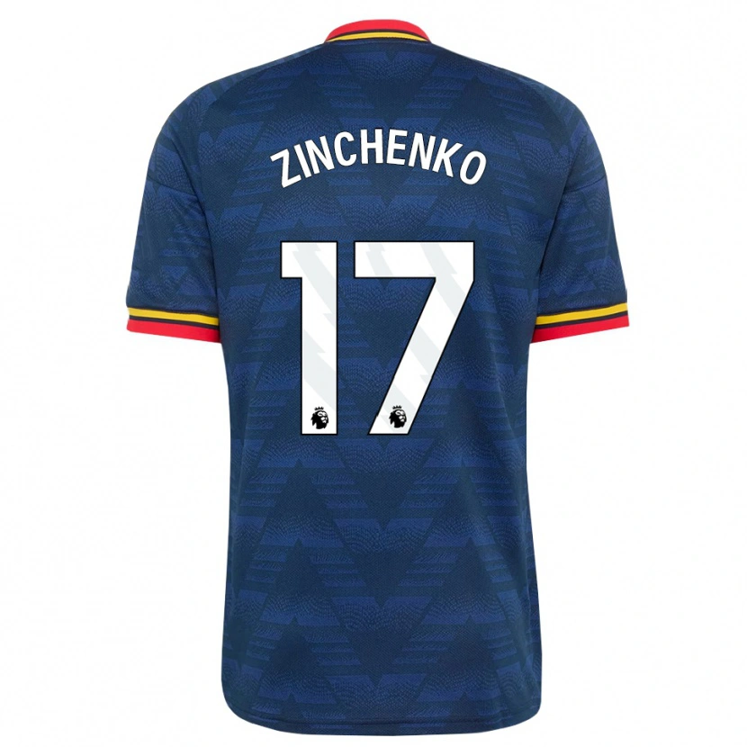 Danxen Homem Camisola Oleksandr Zinchenko #17 Midnightblue Amarelo Vermelho Alternativa 2026/27 Camisa Brasil