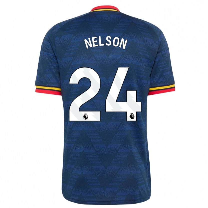 Danxen Homem Camisola Reiss Nelson #24 Midnightblue Amarelo Vermelho Alternativa 2026/27 Camisa Brasil