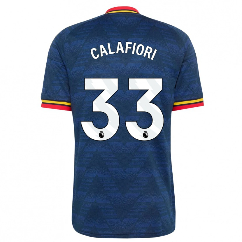 Danxen Homem Camisola Riccardo Calafiori #33 Midnightblue Amarelo Vermelho Alternativa 2026/27 Camisa Brasil