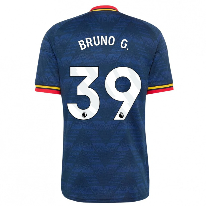 Danxen Homem Camisola Bruno Guimarães #39 Midnightblue Amarelo Vermelho Alternativa 2026/27 Camisa Brasil