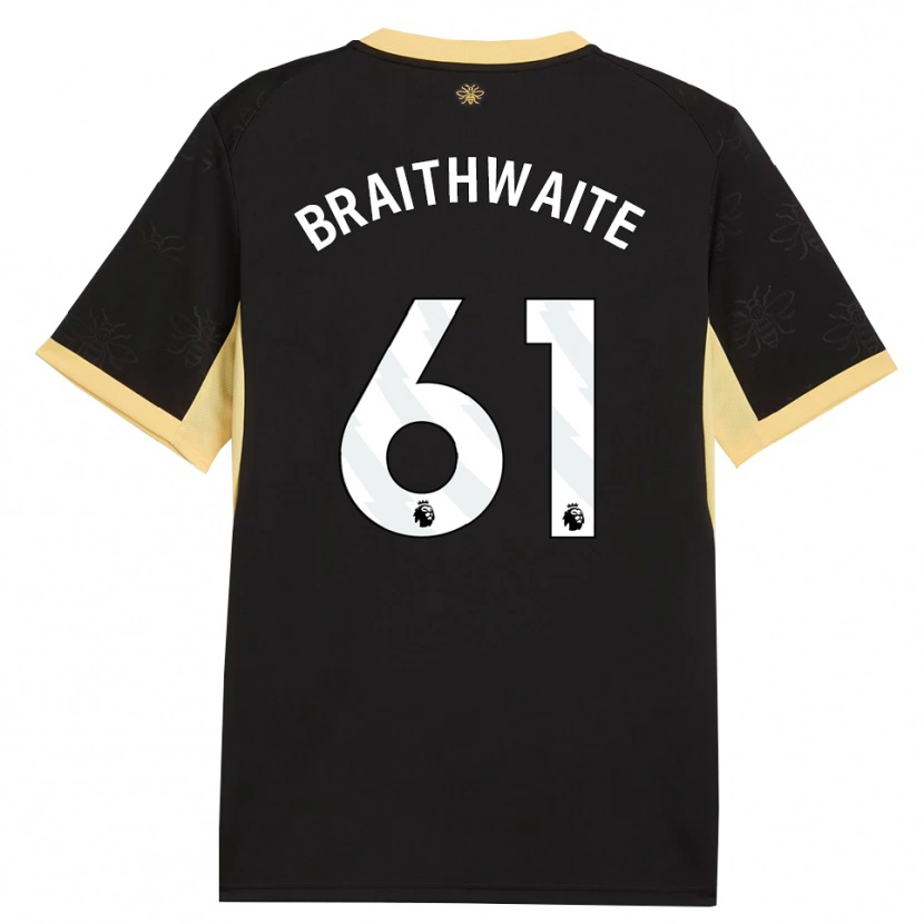 Danxen Homem Camisola Kaden Braithwaite #61 Preto Amarelo Alternativa 2026/27 Camisa Brasil