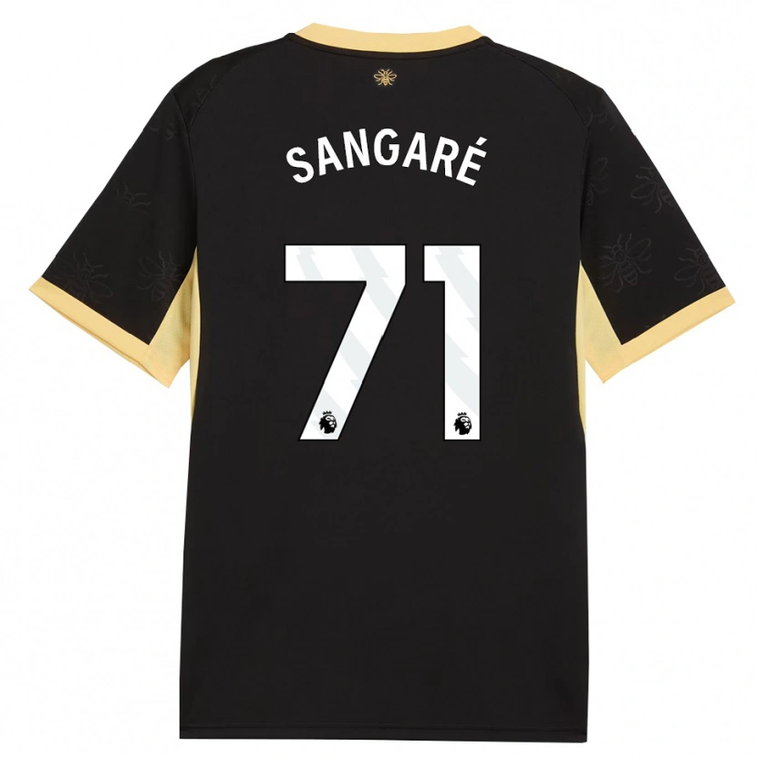 Danxen Homem Camisola Mahamadou Sangaré #71 Preto Amarelo Alternativa 2026/27 Camisa Brasil