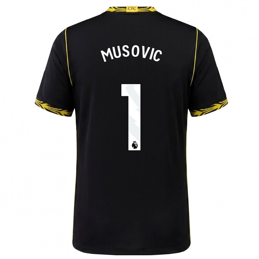 Danxen Homem Camisola Zecira Musovic #1 Preto Amarelo Alternativa 2026/27 Camisa Brasil