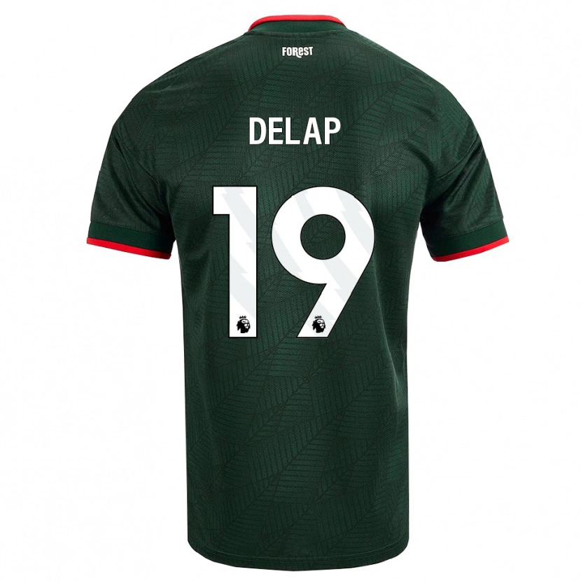 Danxen Homem Camisola Liam Delap #19 Verde Escuro Vermelho Alternativa 2026/27 Camisa Brasil