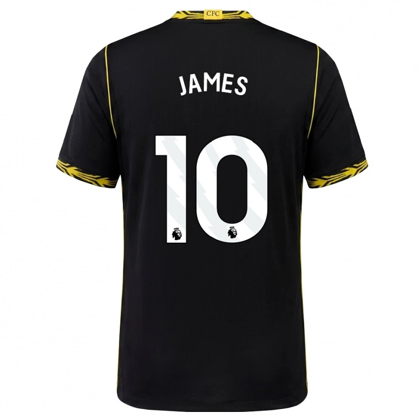 Danxen Homem Camisola Lauren James #10 Preto Amarelo Alternativa 2026/27 Camisa Brasil