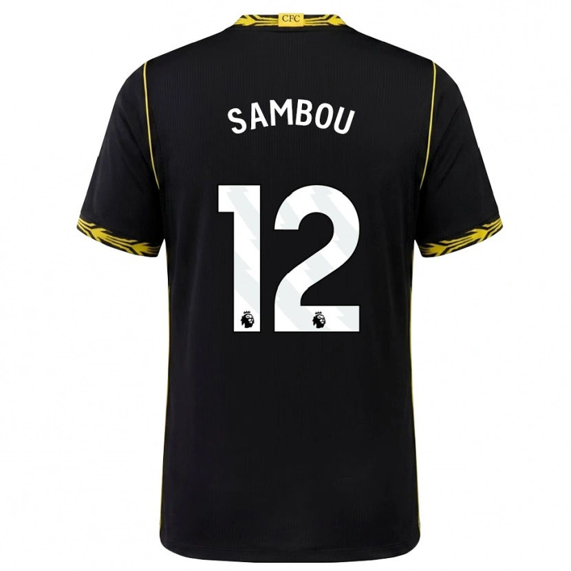 Danxen Homem Camisola Gabriel Sambou #12 Preto Amarelo Alternativa 2026/27 Camisa Brasil