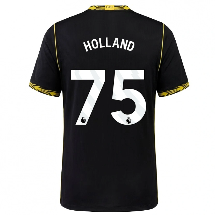 Danxen Homem Camisola Charlie Holland #75 Preto Amarelo Alternativa 2026/27 Camisa Brasil