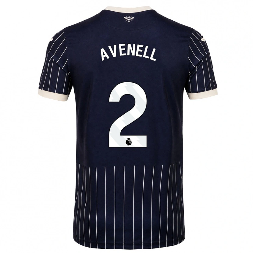 Danxen Homem Camisola Caelan Avenell #2 Preto Branco Alternativa 2026/27 Camisa Brasil